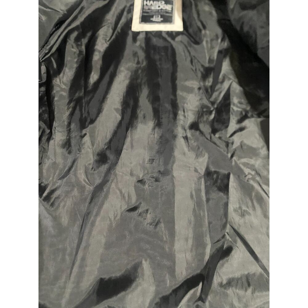 Hard Edge White Faux Leather Bomber Jacket Full Zip Men's Size XL - Picture 4 of 9